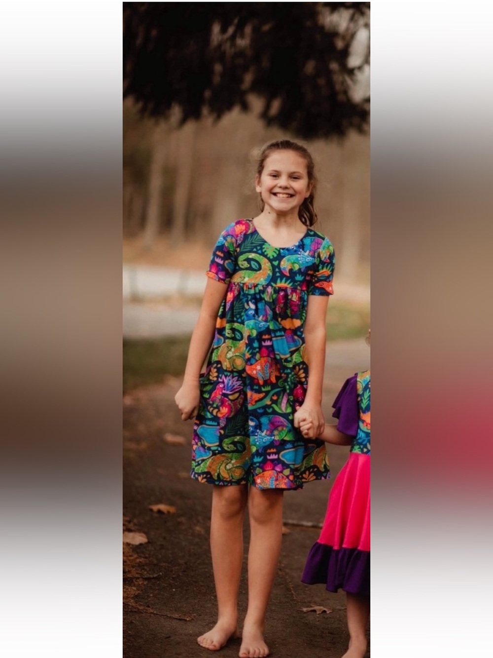 Placard Originals Ducky Dinosaur🦖🦕Jungle🌴Print Twirl Dress👗Sz 2